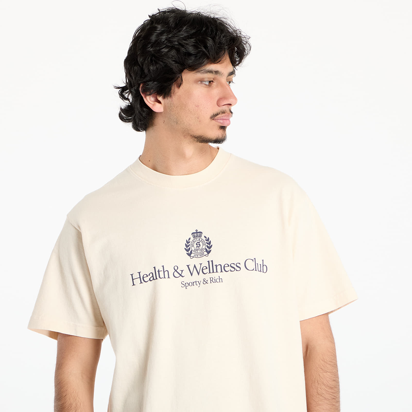 Trička Sporty & Rich H&W Crest T-Shirt Cream