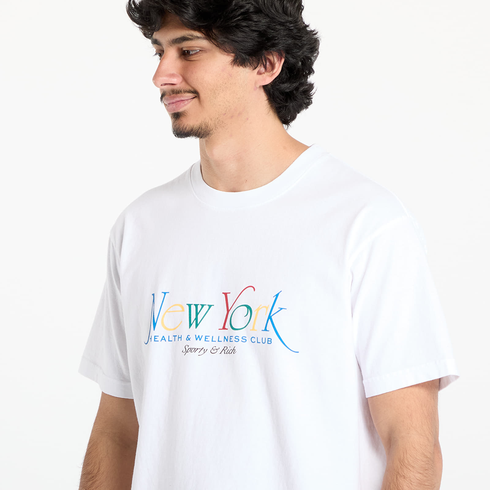 Pólók Sporty & Rich NY 94 T-shirt White/ Ruby/ Alpine/ Paris Blue