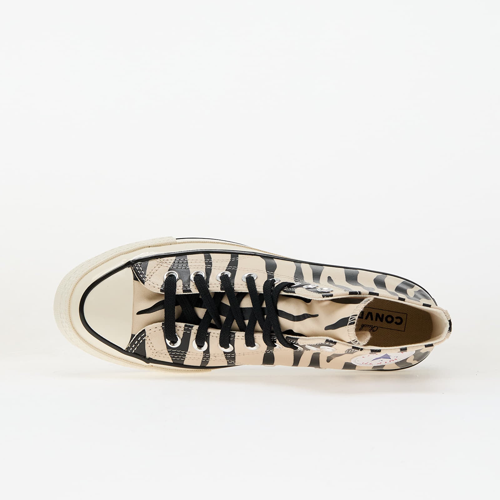 Herresko Converse Glow-In-The-Dark Zebra Print Light Dune/ Black/ Egret