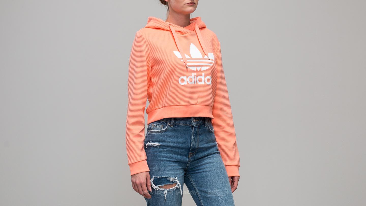 Bluzy adidas Trefoil Hoodie Chalk Coral