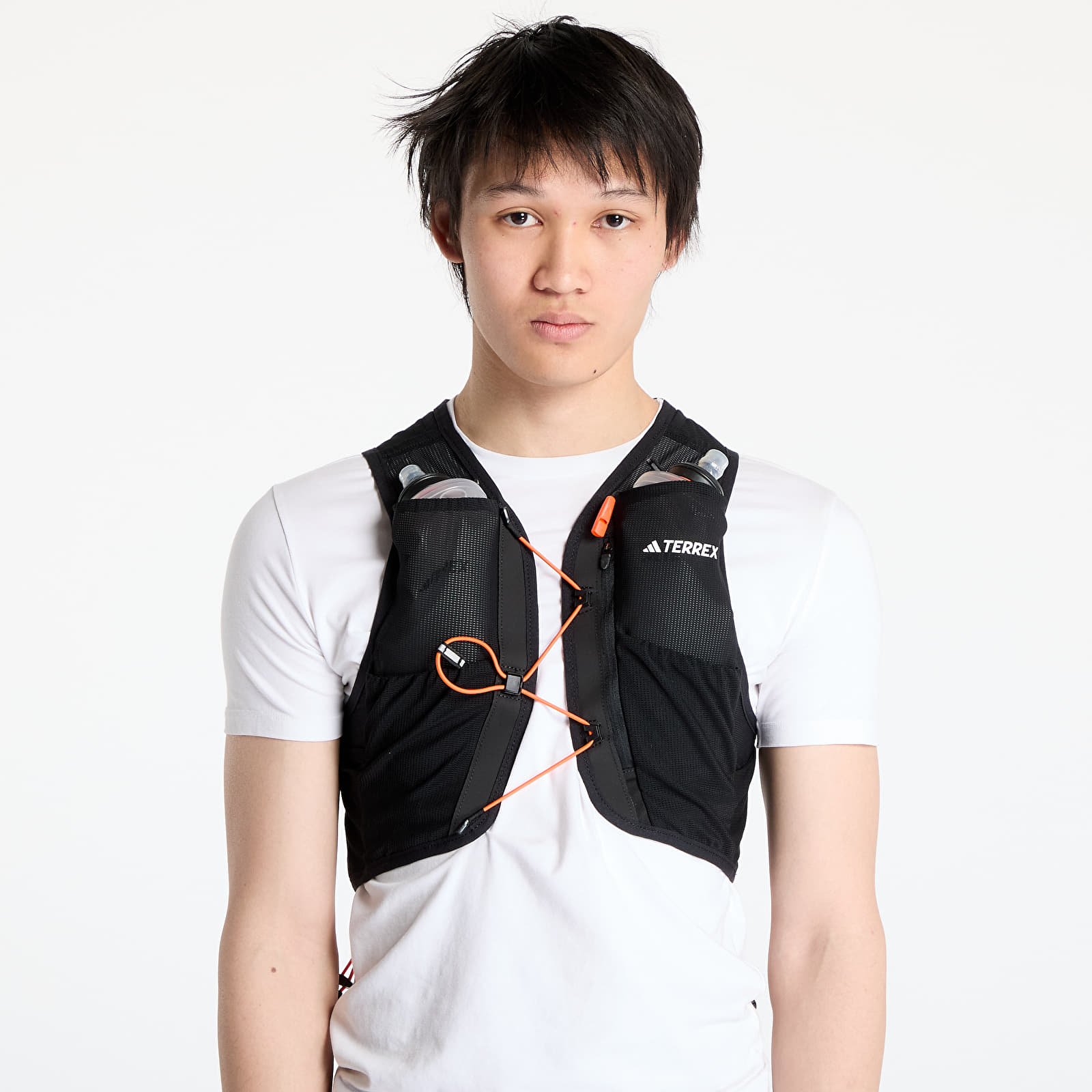 Vests adidas Terrex Techrocktrail Running  Vest 5 L UNISEX Black/ White/ Impact Orange