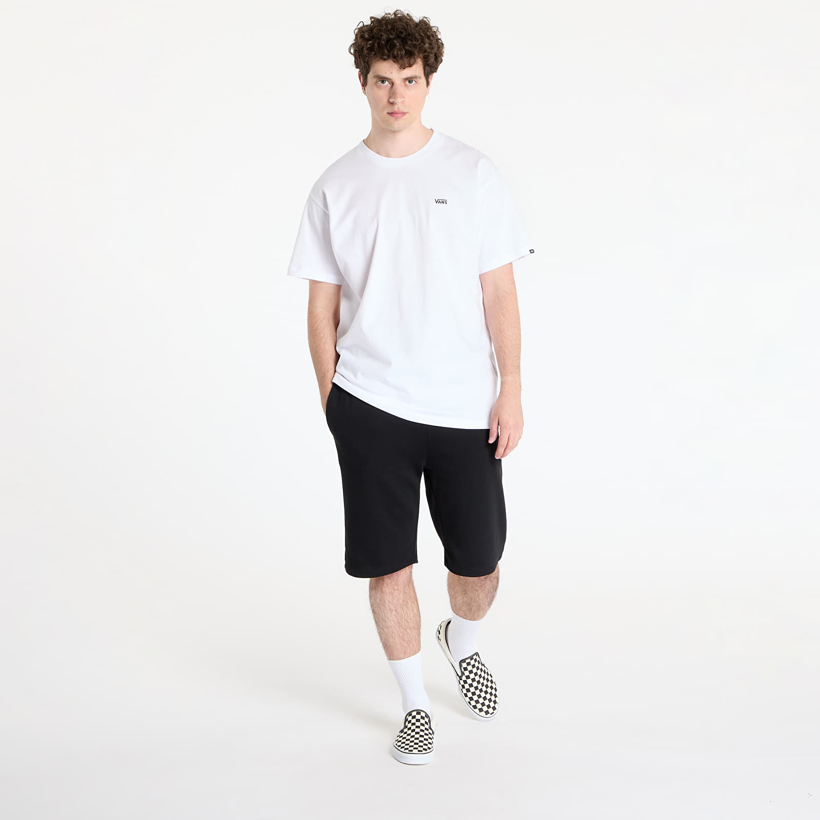 T-Shirts Vans Left Chest Logo Tee White/ Black