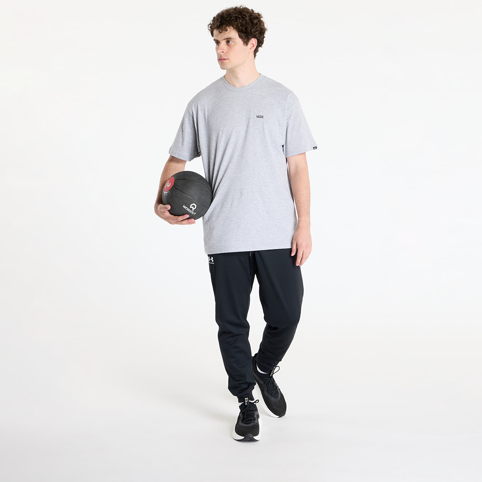 Kalhoty Under Armour Sportstyle Tricot Jogger Black/ White