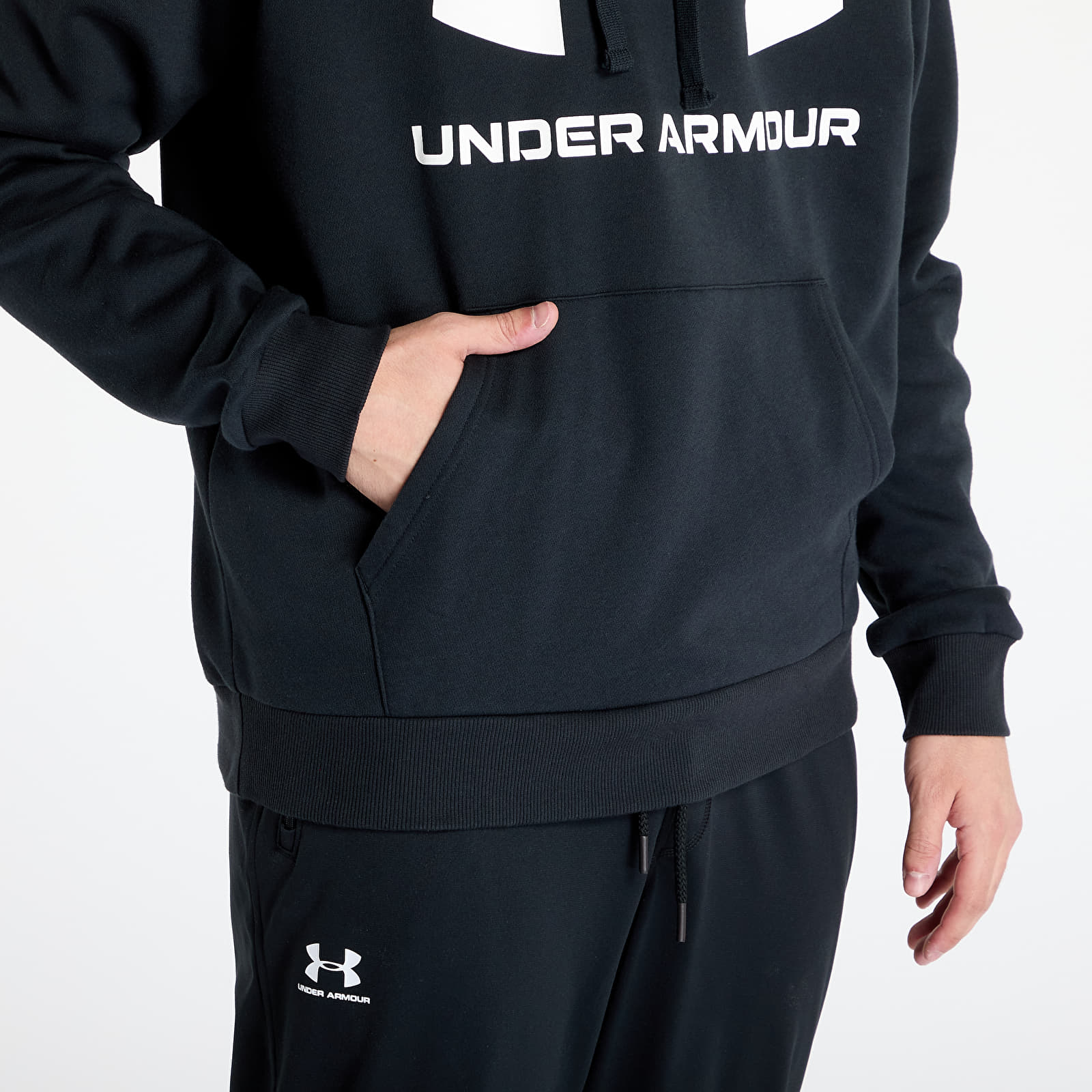 Суичъри и пуловери Under Armour Rival Fleece Big Logo Hoodie Black/ Onyx White