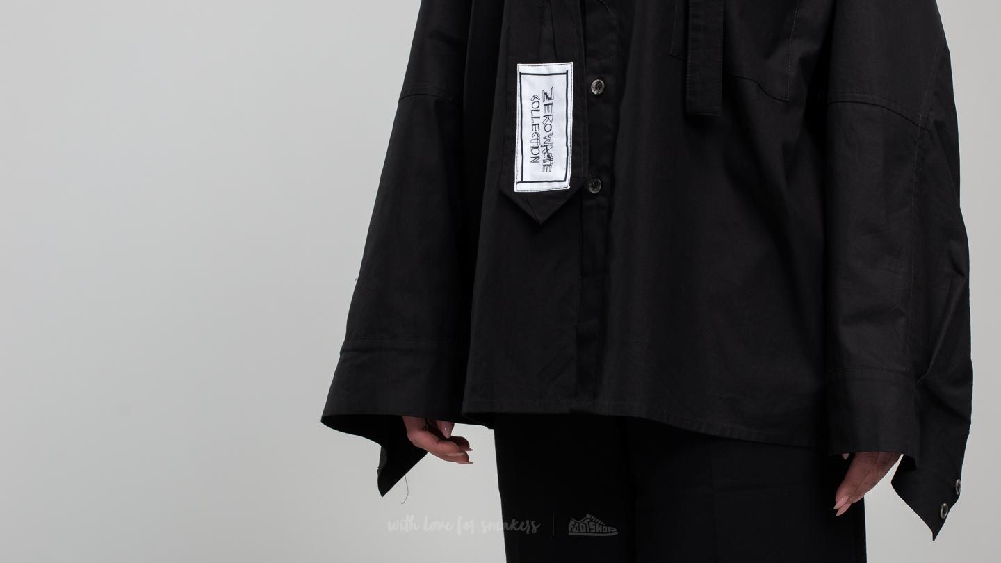 Shirts Footshop x Petra Ptáčková ZERO WASTE Cut Out Longsleeve Shirt Black