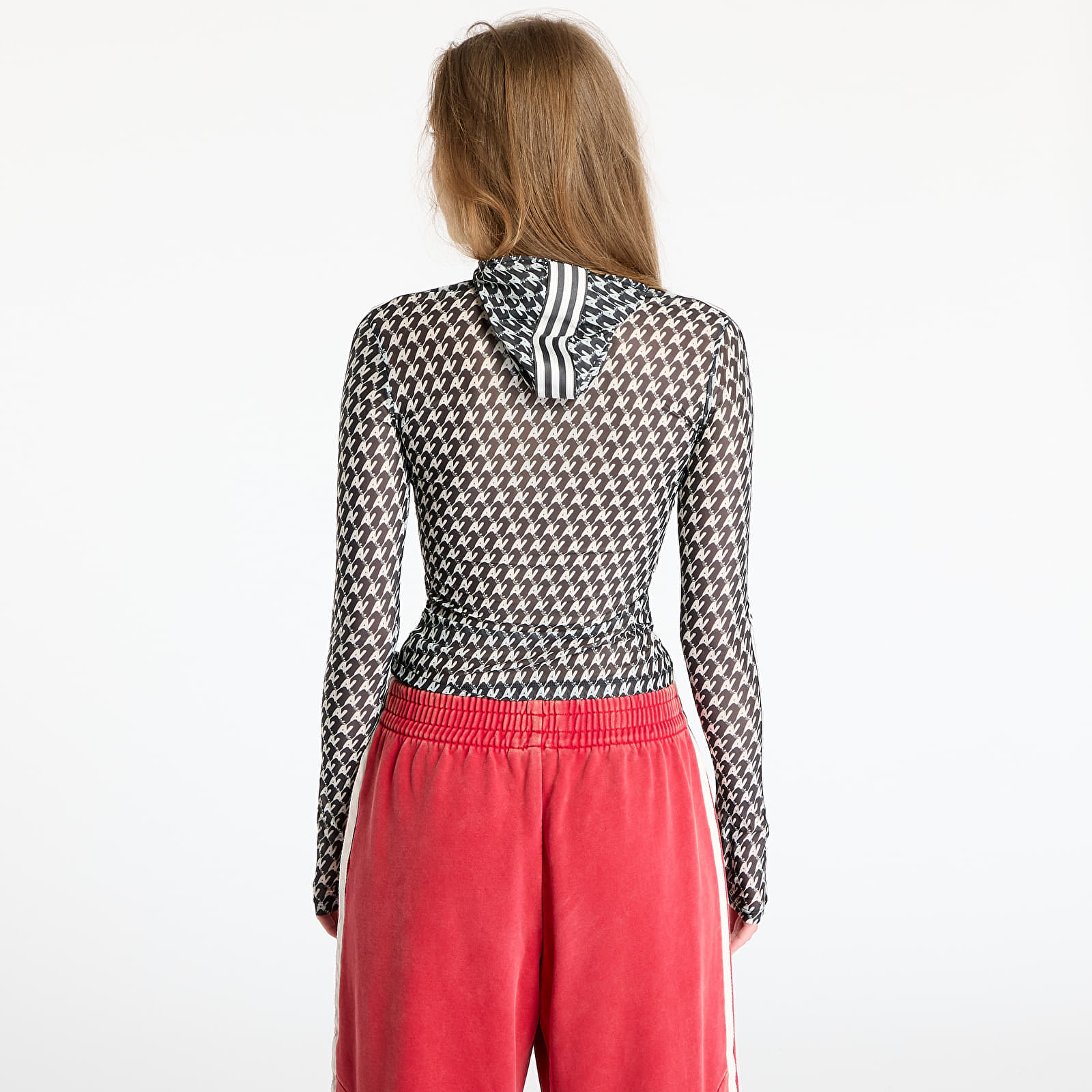 Felsők adidas x Avavav Mesh Aop Top Black/ Black