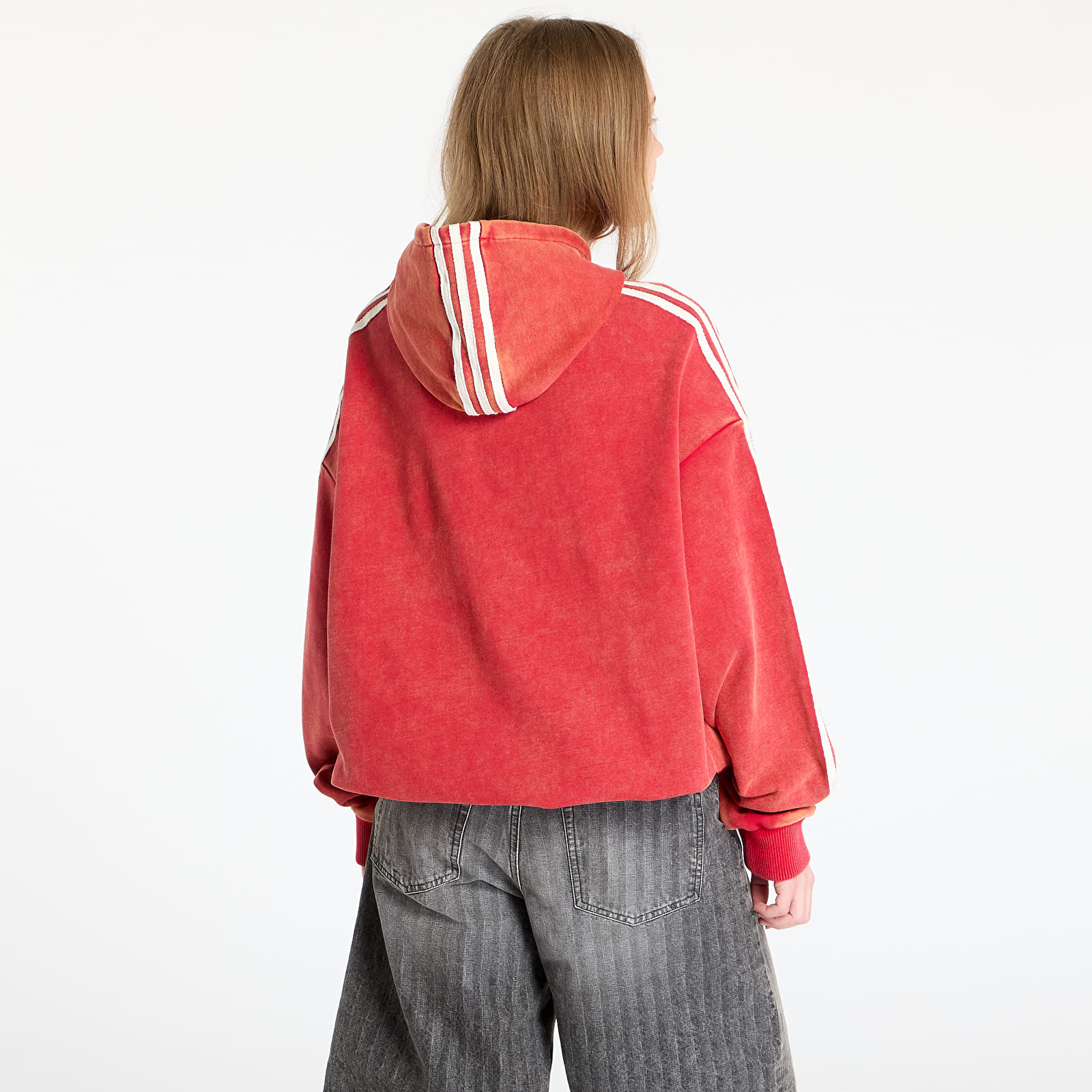 Sweatjacken und Sweatshirts adidas x Avavav Shoulderless Hoodie Red/ Power Red