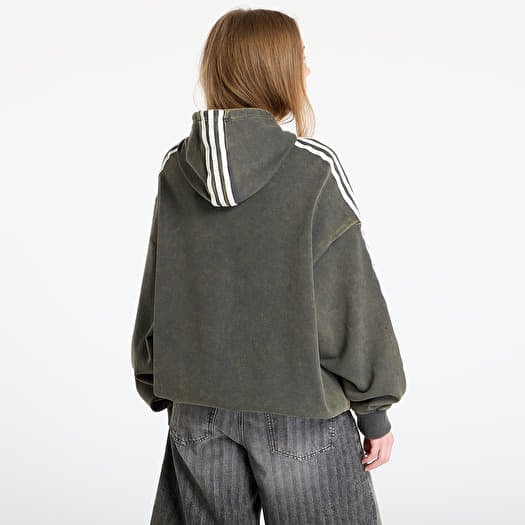 Bluzy adidas x Avavav Shoulderless Hoodie Dark Grey/ Carbon