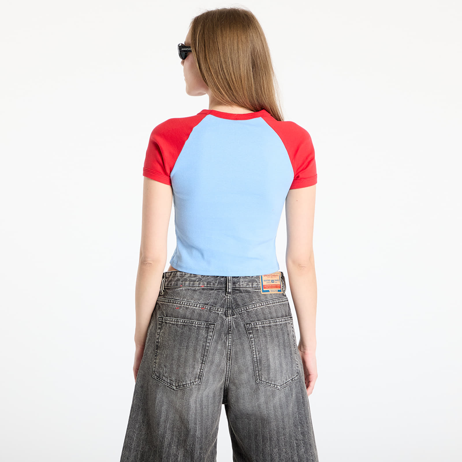 T-särgid PLEASURES She Raglan Baby Tee Blue/ Red