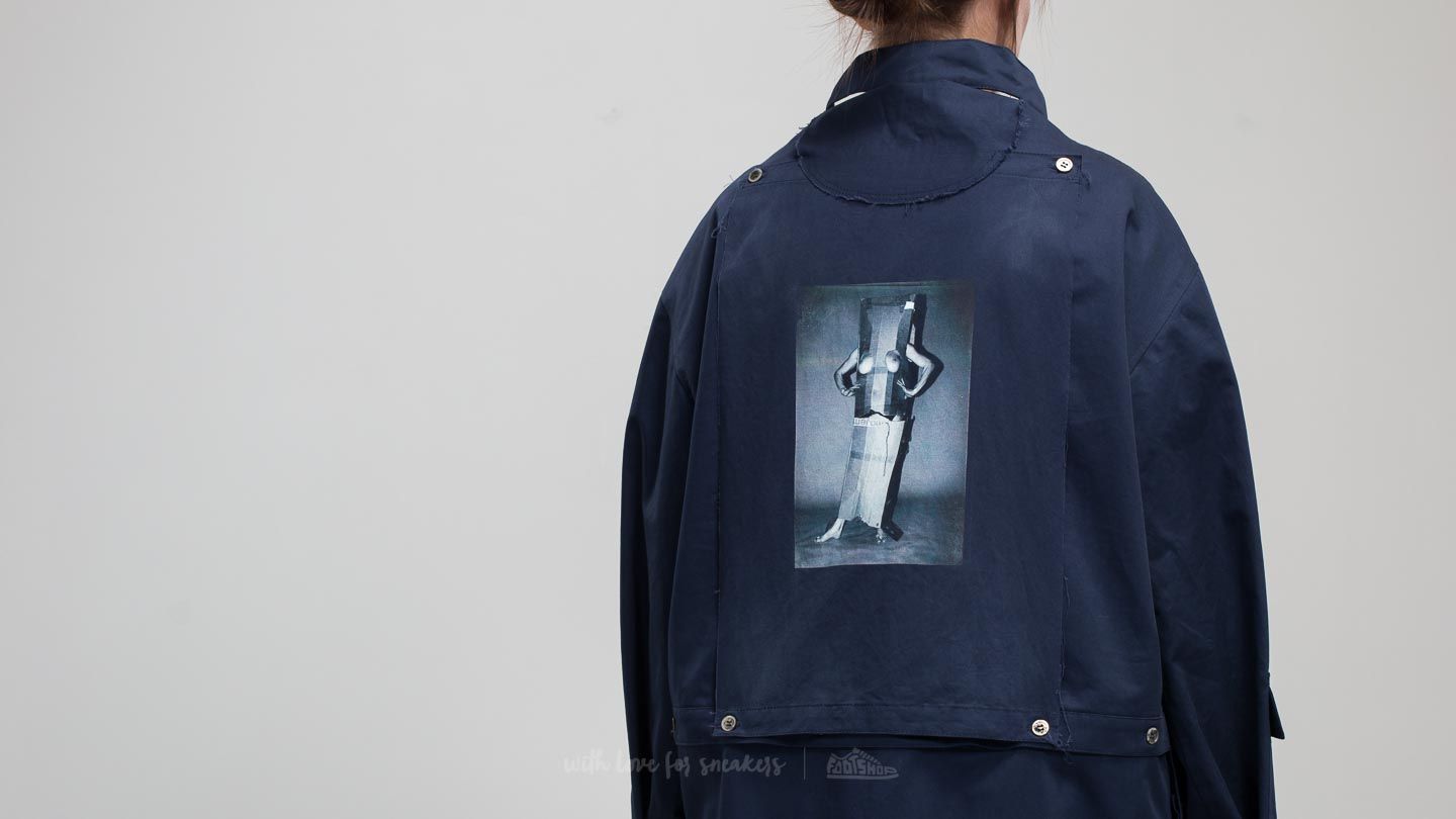 Bundy a kabáty Footshop x Petra Ptáčková ZERO WASTE Out Of Box Adjustable Coat Navy