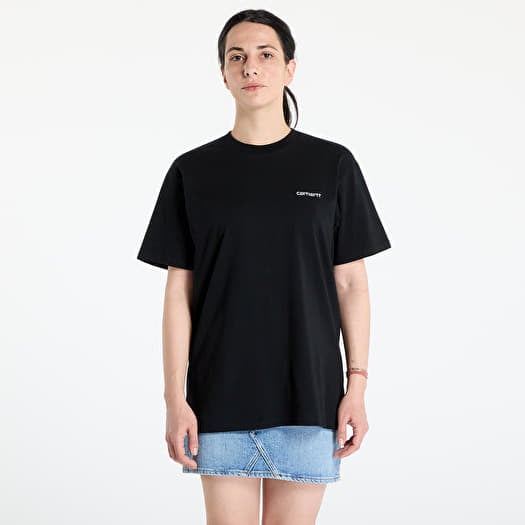 T-shirt Carhartt WIP S/S Script Embroidery T-Shirt Black/ White