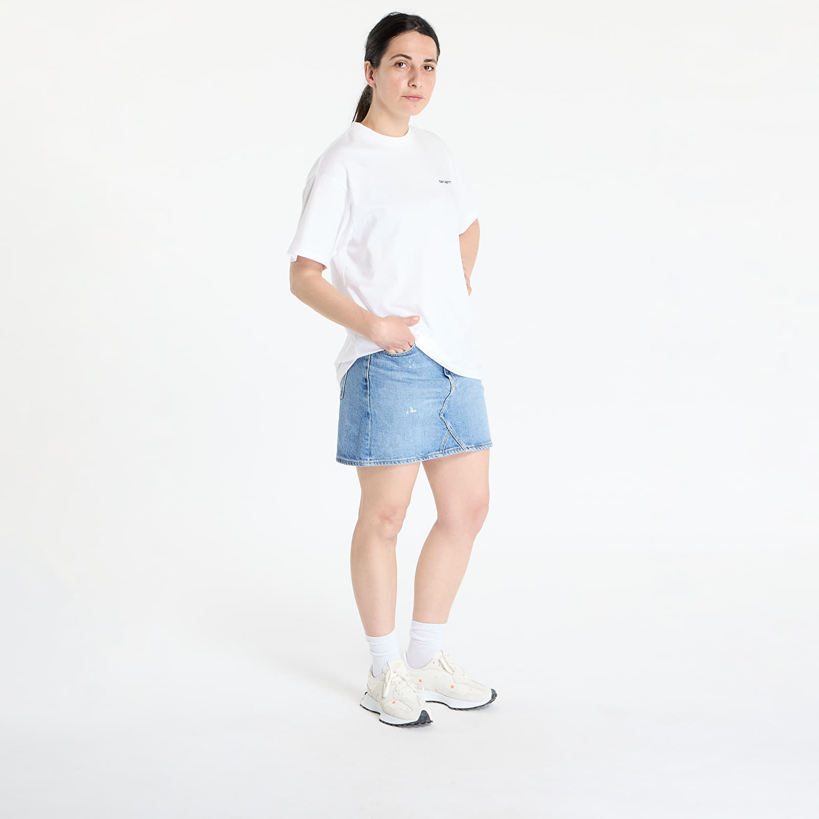 T-Shirts Carhartt WIP S/S Script Embroidery T-Shirt White