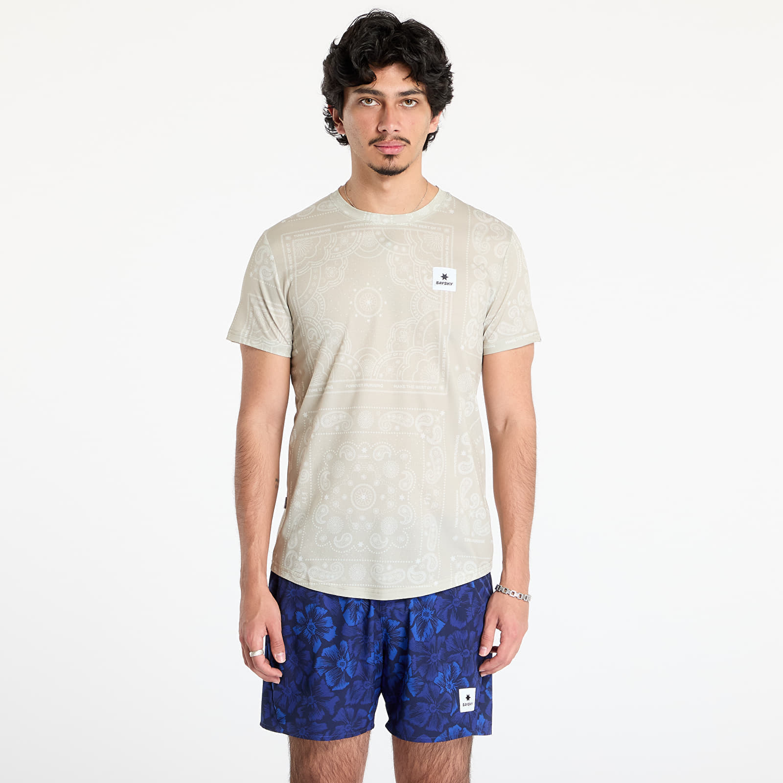 Тениска SAYSKY Paisley Combat T-shirt Beige Paisley AOP S