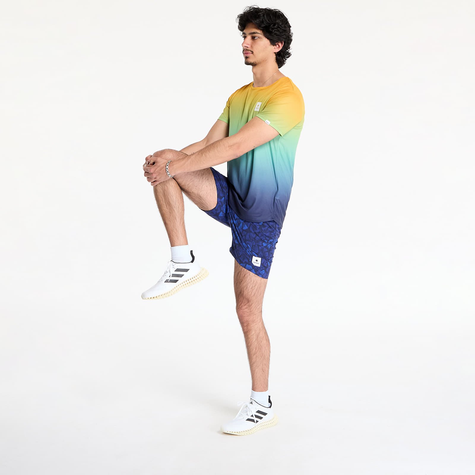 Pólók SAYSKY Drip Dye Flow T-Shirt Blue Aop