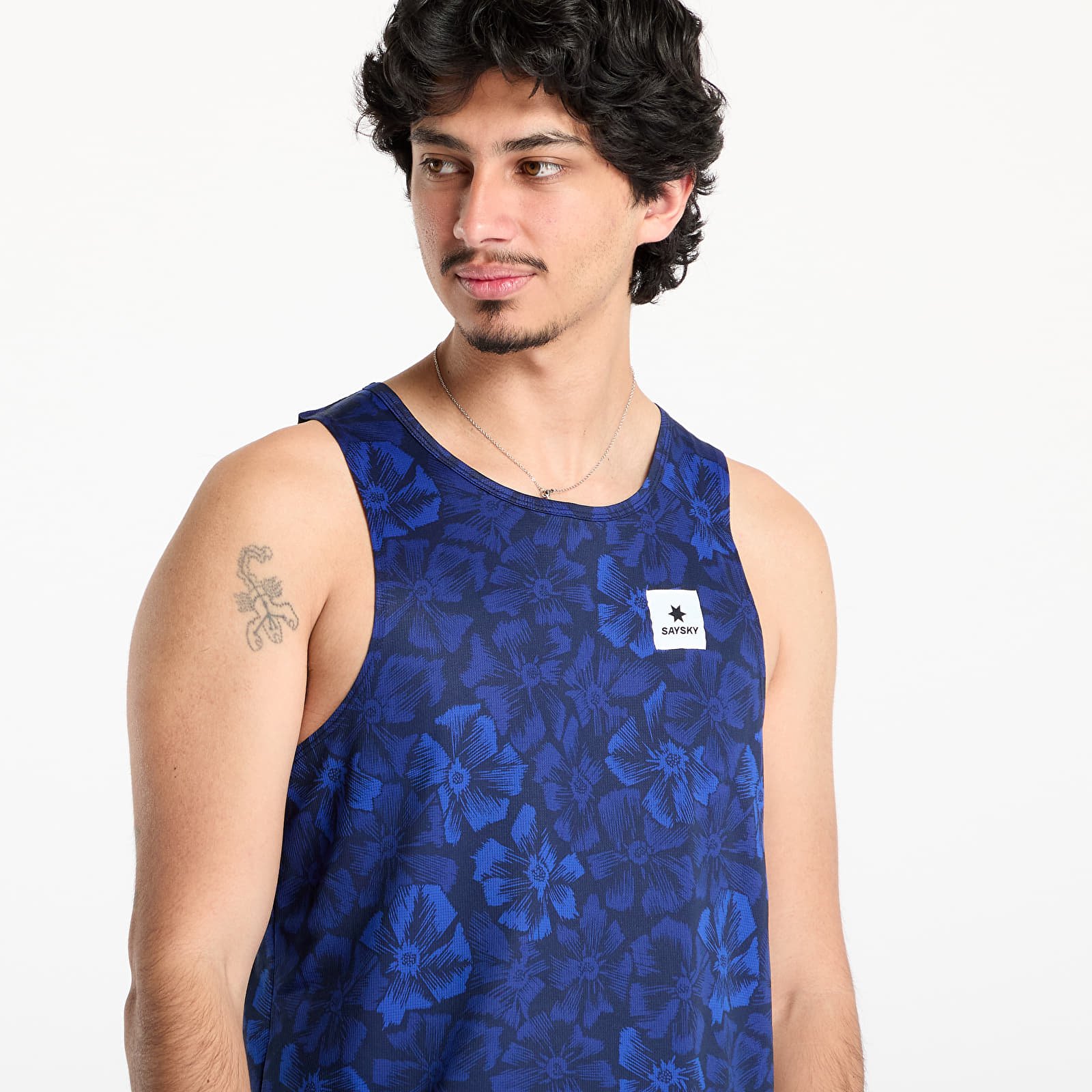 Ujjatlan pólók SAYSKY Flower Combat Singlet Blue AOP