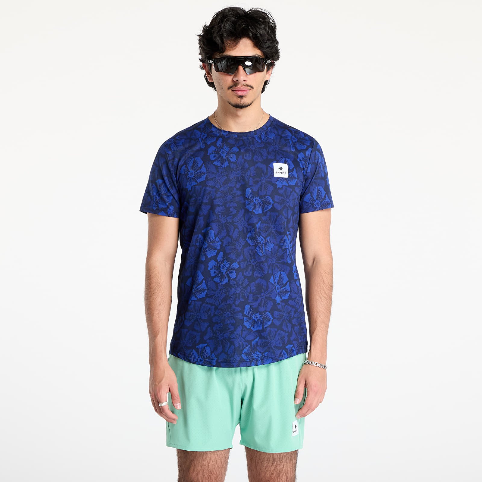 Póló SAYSKY Flower Combat T-Shirt Blue AOP L
