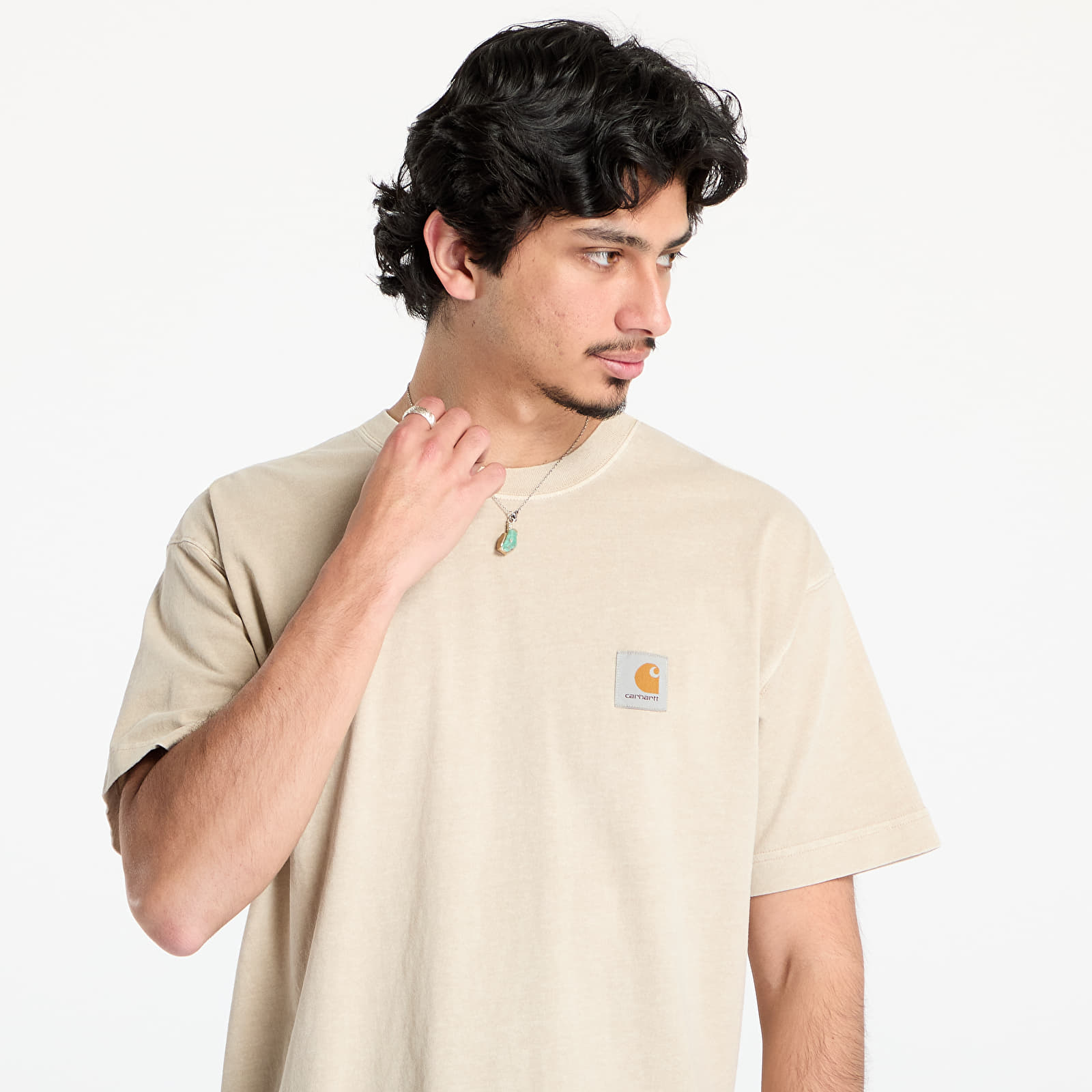 T-shirts Carhartt WIP Short Sleeve Nelson T-Shirt UNISEX Fleur De Sel Garment Dyed