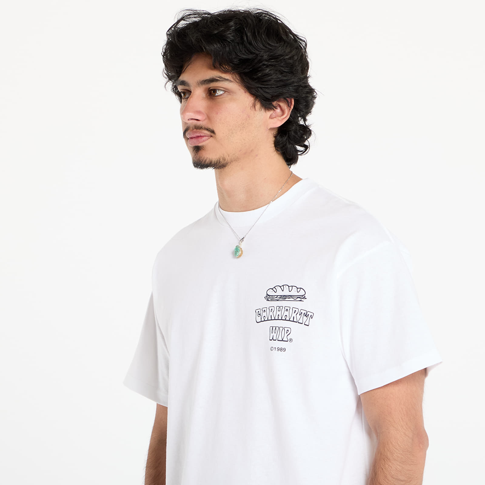 T-särgid Carhartt WIP Short Sleeve Sandwich T-Shirt UNISEX White