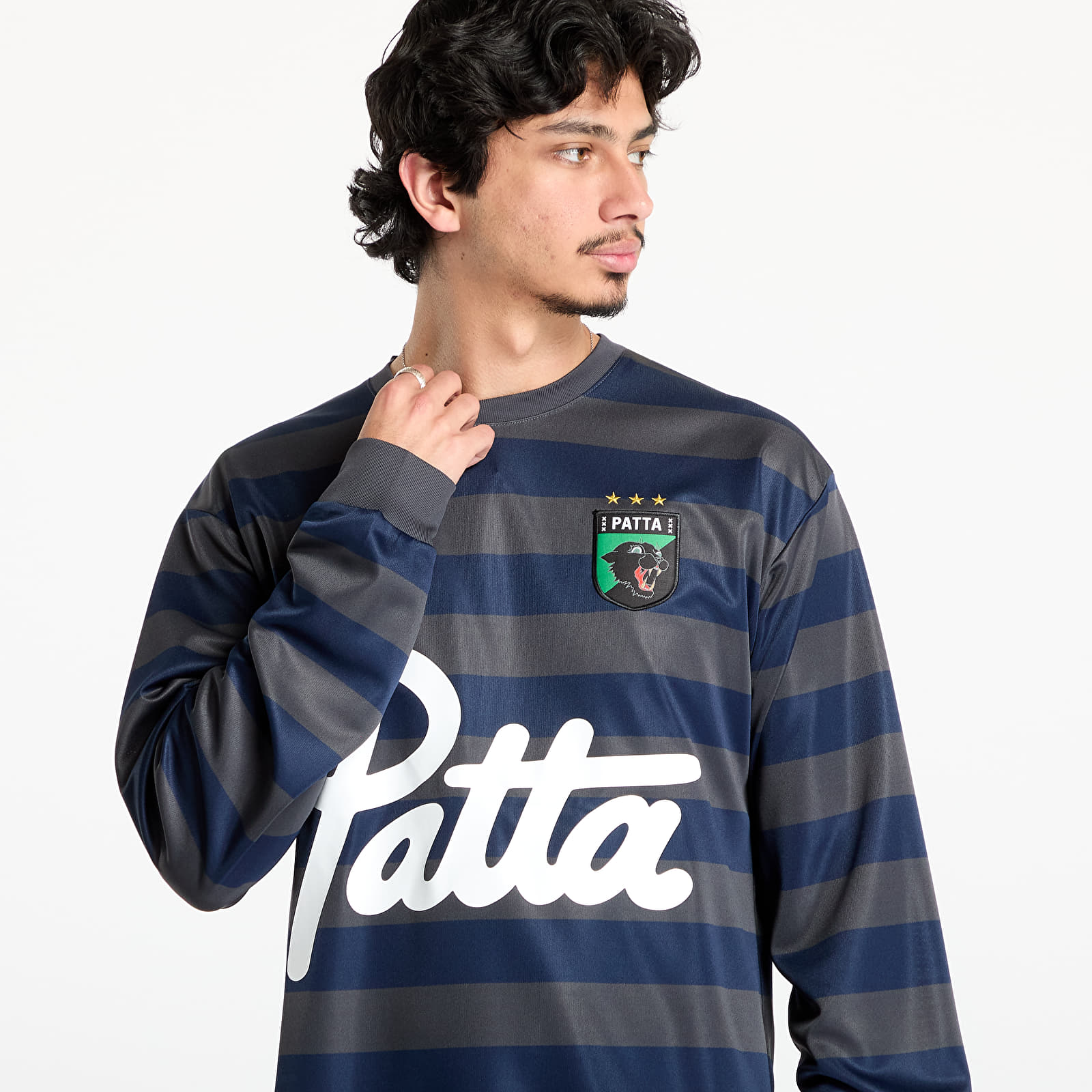 Trikood Patta Striped Longsleeve Football Jersey UNISEX Forged Iron