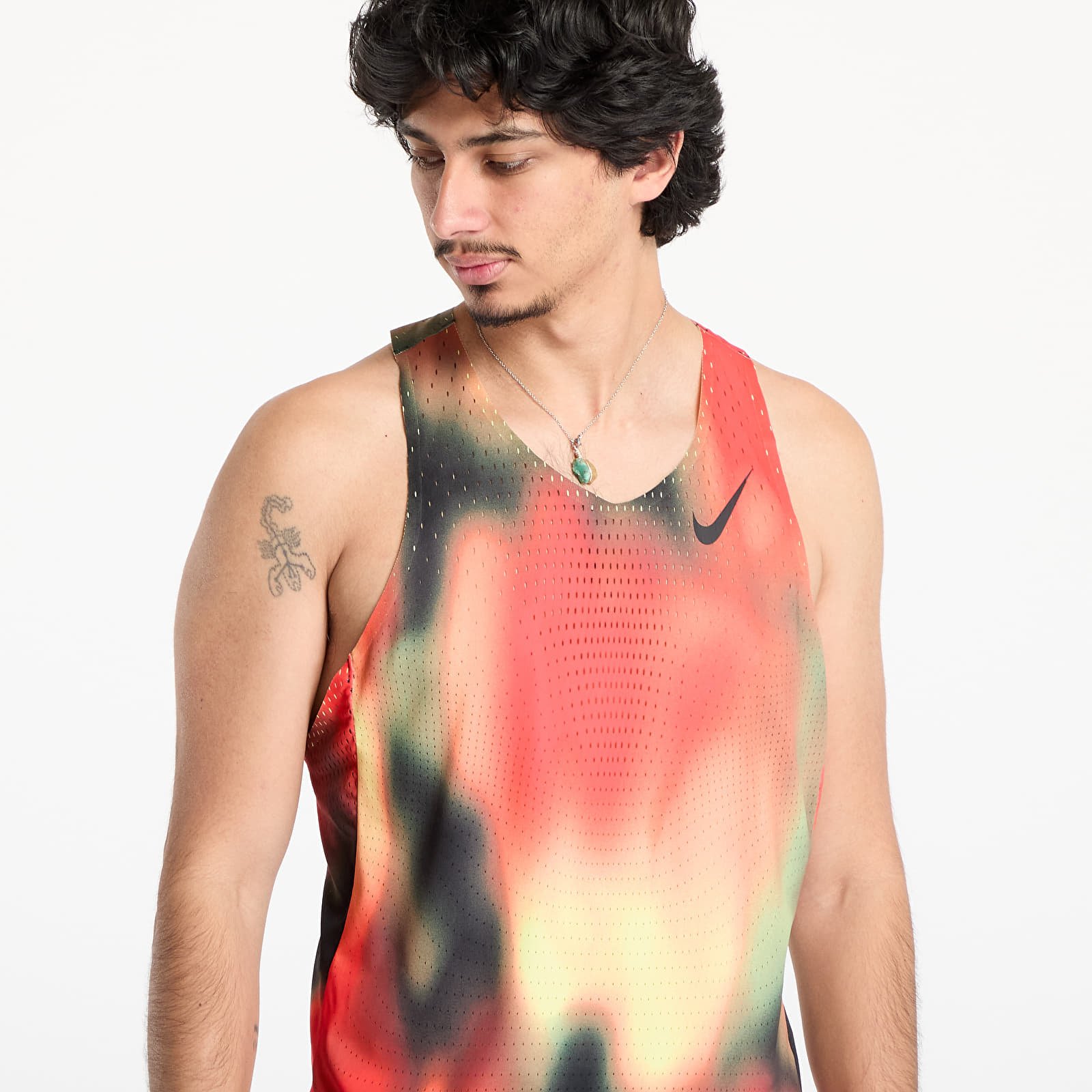 Ujjatlan pólók Nike AeroSwift Elite Entry Men's Dri-FIT ADV Running Tank Top Lt Lemon Twist/ Lt Crimson/ Black/ Black