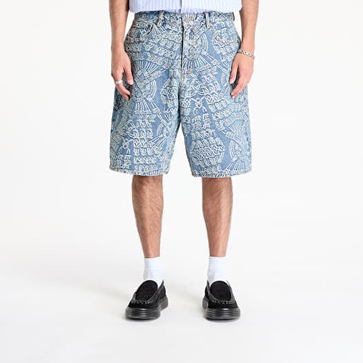 Kratke hlače Daily Paper Macrame Denim Shorts Mid Blue