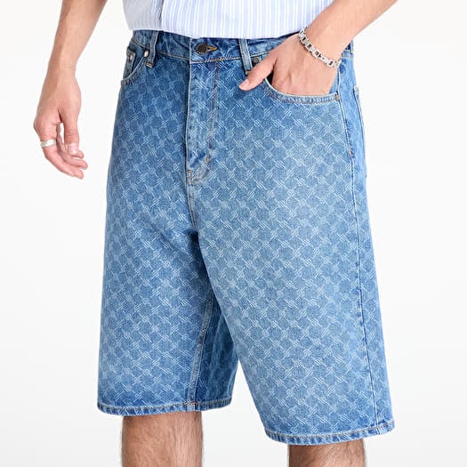 ショートパンツ DAILY PAPER SS25 MONOGRAM DENIM SHORTS (2513057 BLUE) Shorts Daily Paper Monogram Denim Shorts Blue | Footshop