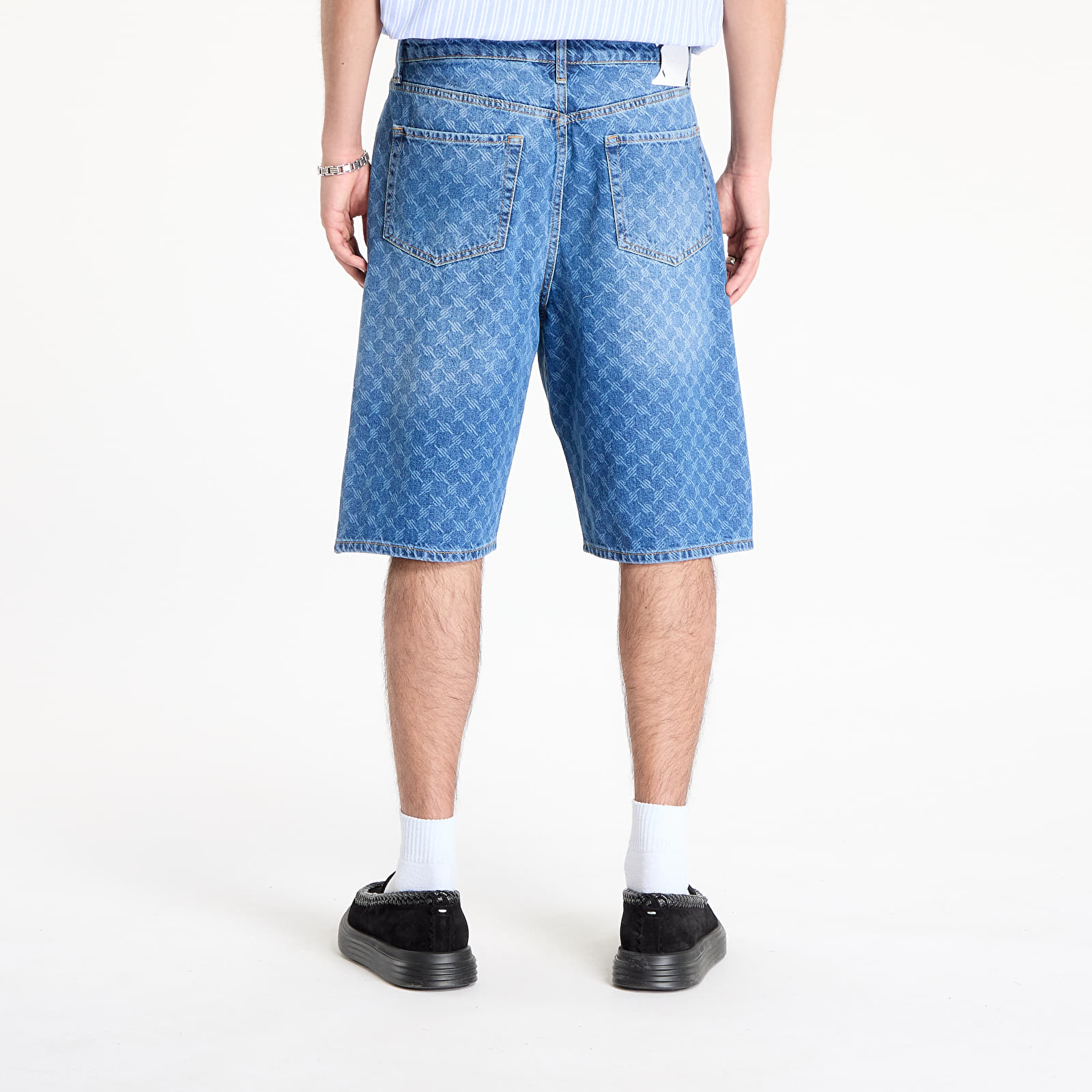 Šorti Daily Paper Monogram Denim Shorts Blue