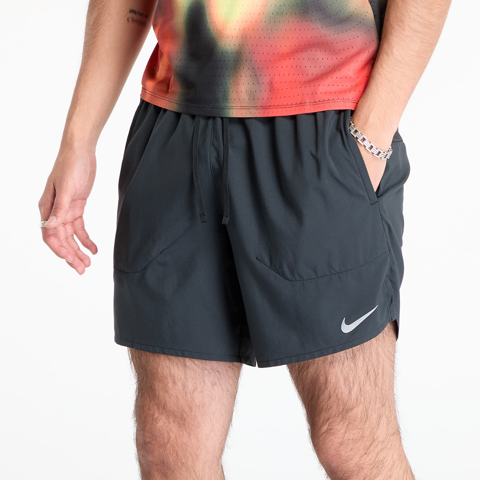 Shorts Nike Stride Men's Dri-FIT 7" Brief-Lined Running Shorts Black/ Black/ Reflective Silv