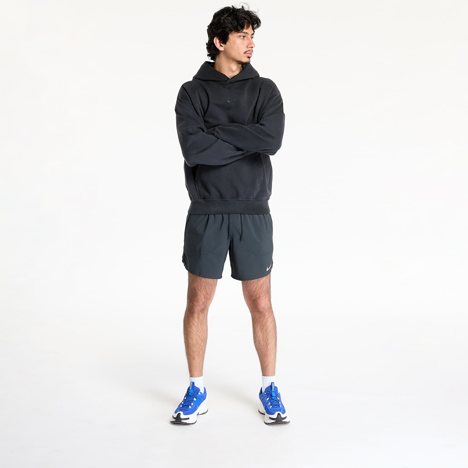Mikinas ar kapuci un sporta krekli Nike Solo Swoosh Men's French Terry Pullover Hoodie Black/ Black