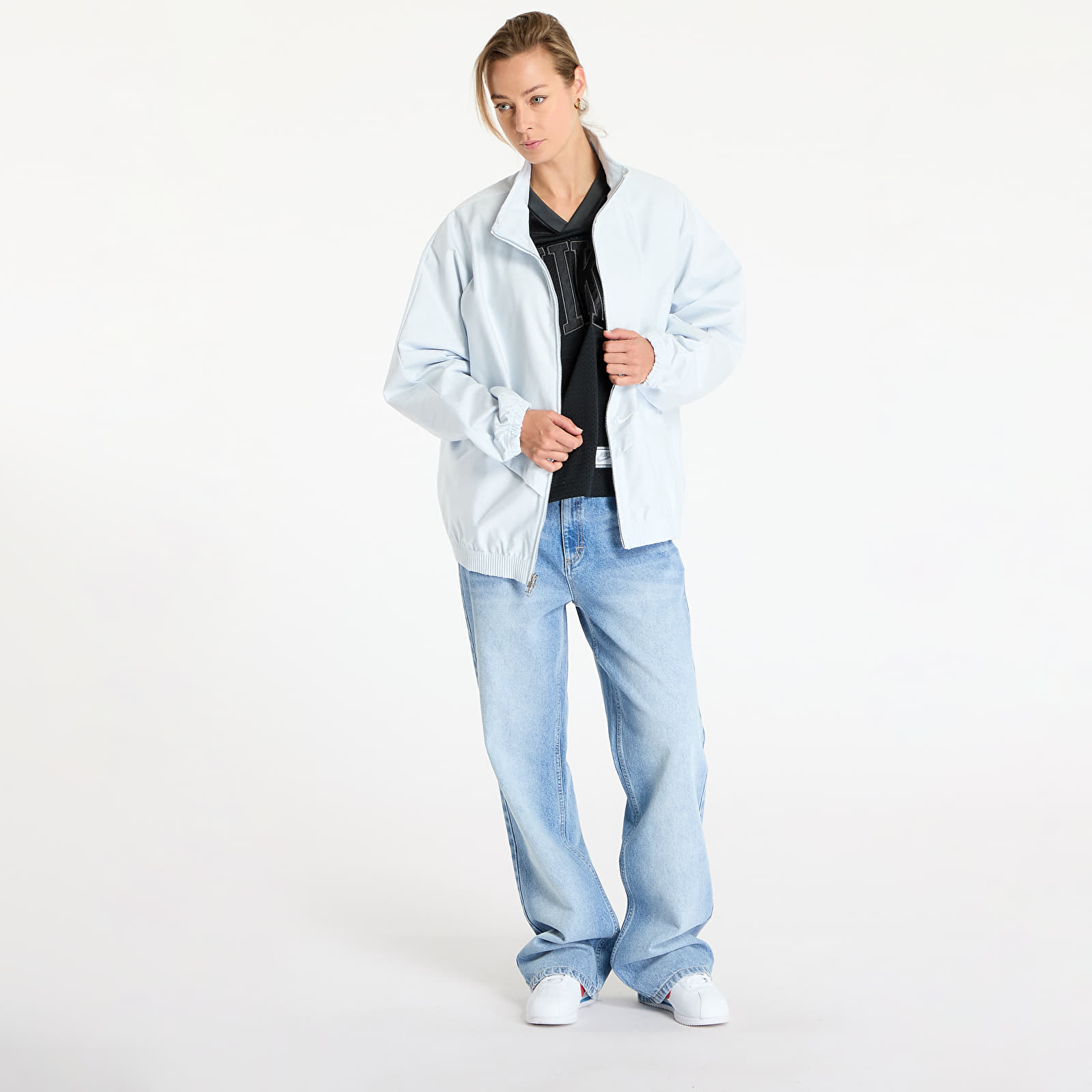 Sieviešu jakas Nike Sportswear Collection Women's Oversized Windrunner Twill Jacket Blue Tint/ Blue Tint/ Sail