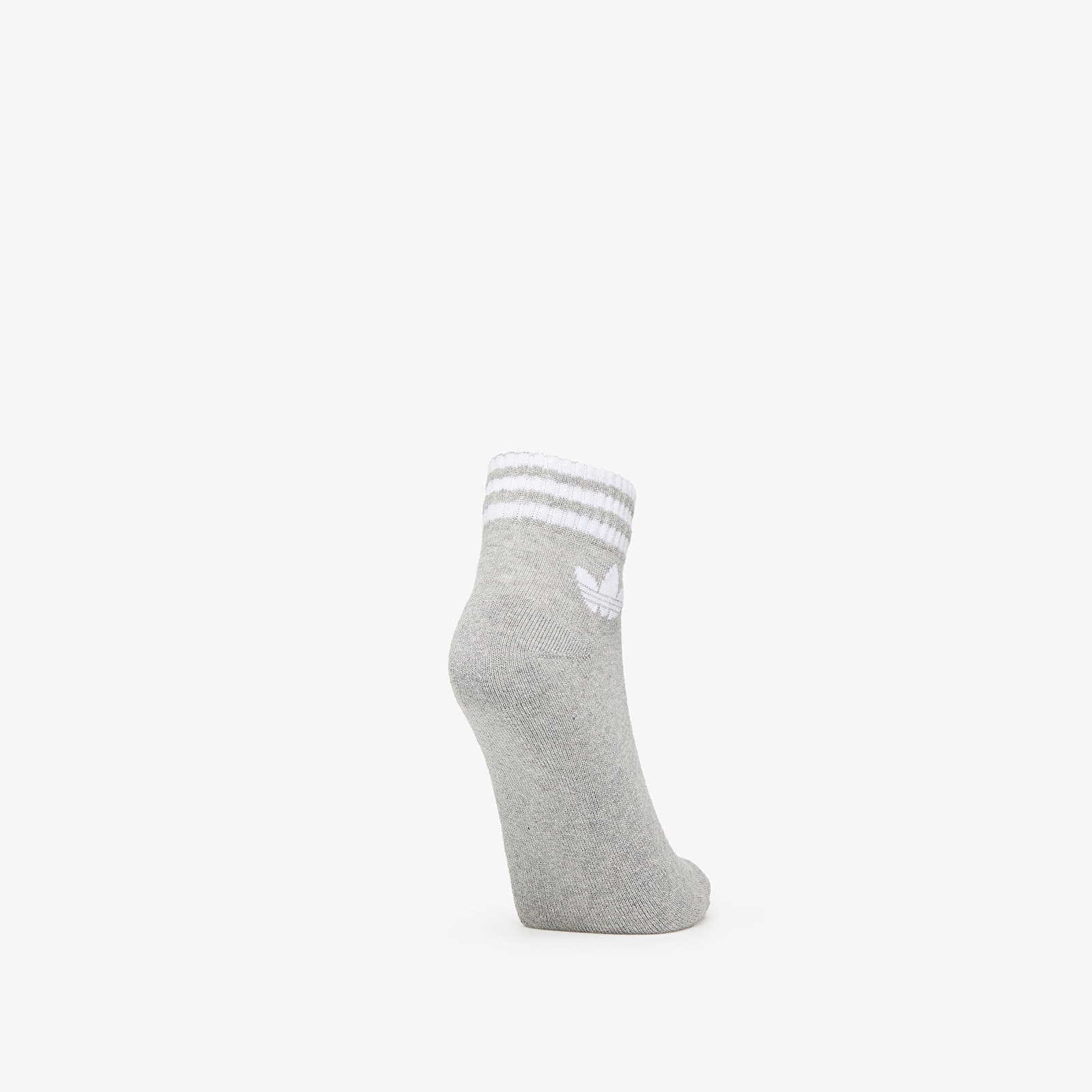 Sokid adidas 3-Stripes Ankle Socks 3-Pack White/ Medium Grey Heather/ Black