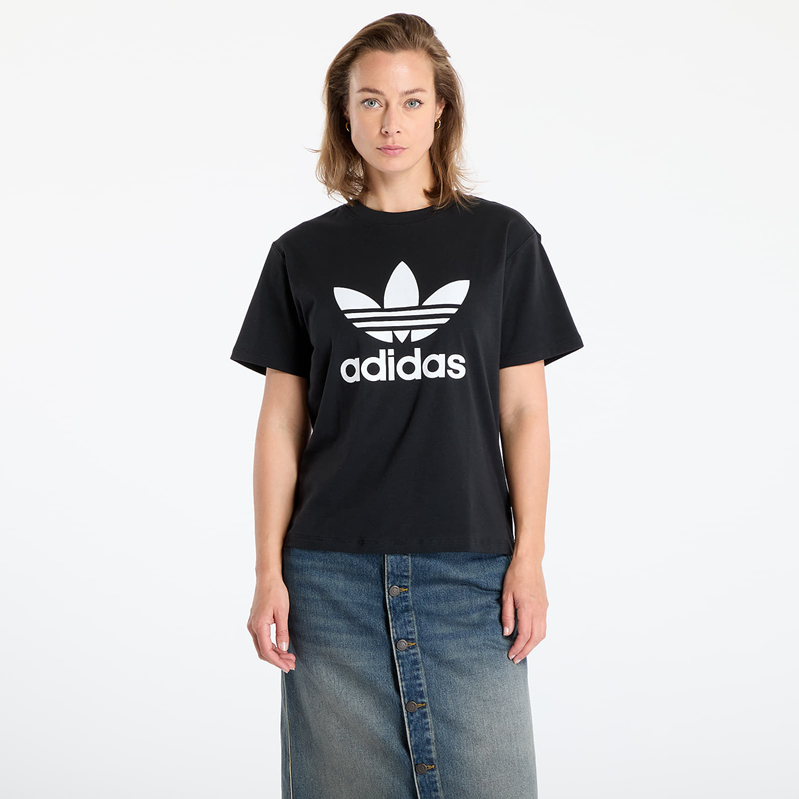 Tricou adidas Trefoil Regular Tee Black L