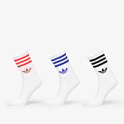 adidas 3-Stripes Crew Socks 3-Pack White/ Black/ Clear Pink