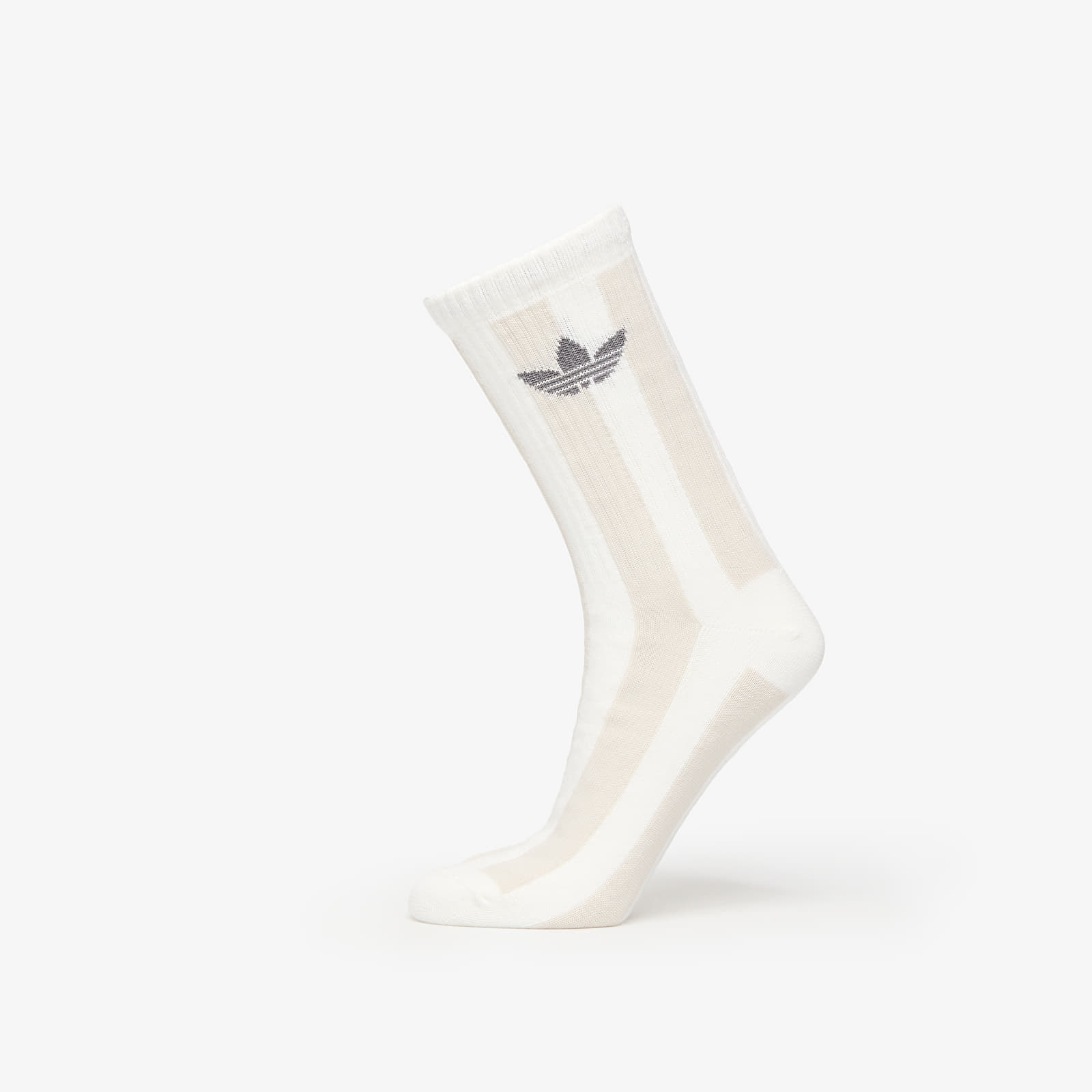 Sokid adidas Striped Crew Socks 2-Pack Off White/ Signal Green