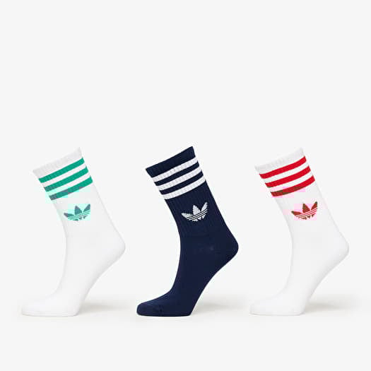 adidas 3-Stripes Crew Socks 3-Pack White/ Black/ Black