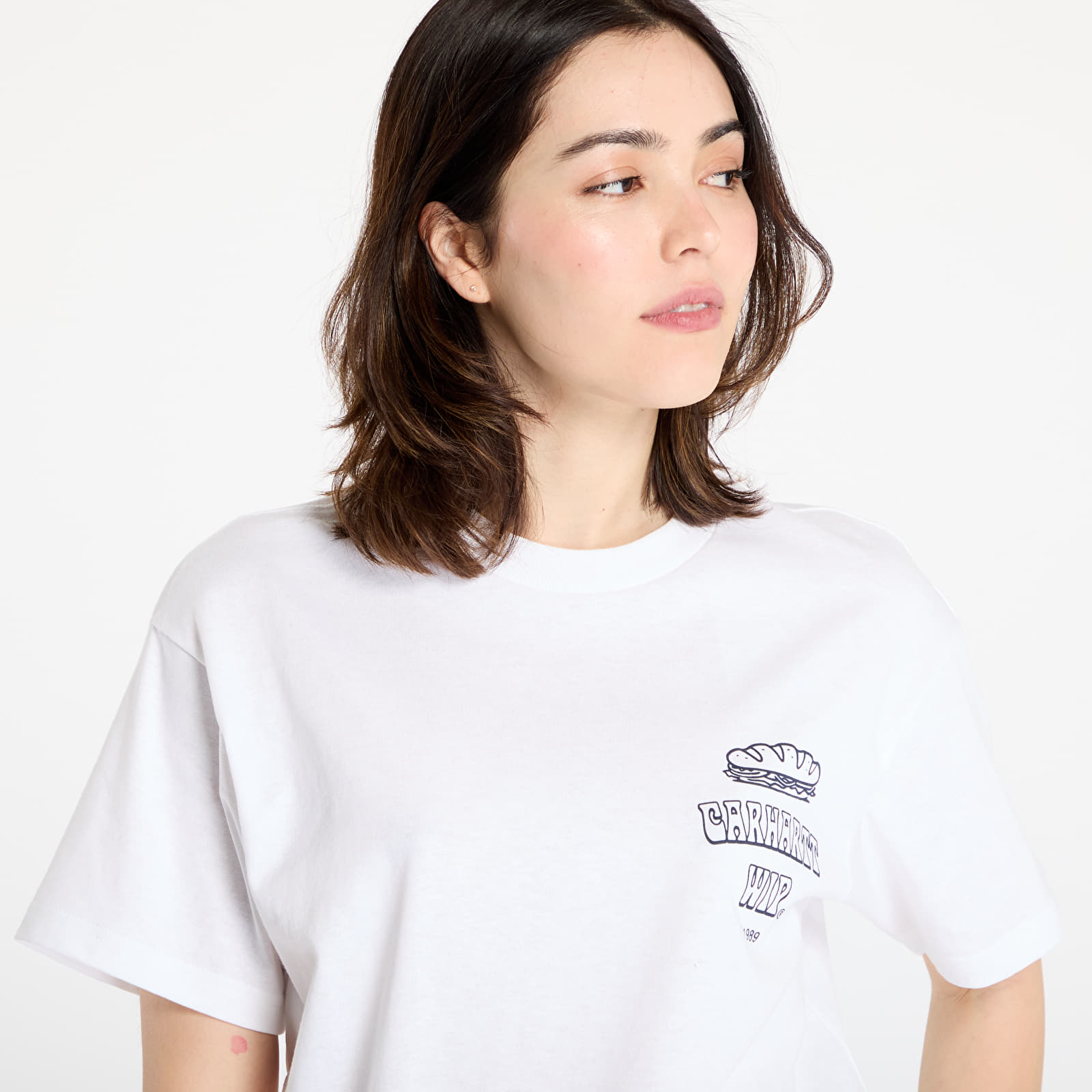 T-särgid Carhartt WIP Short Sleeve Sandwich T-Shirt UNISEX White