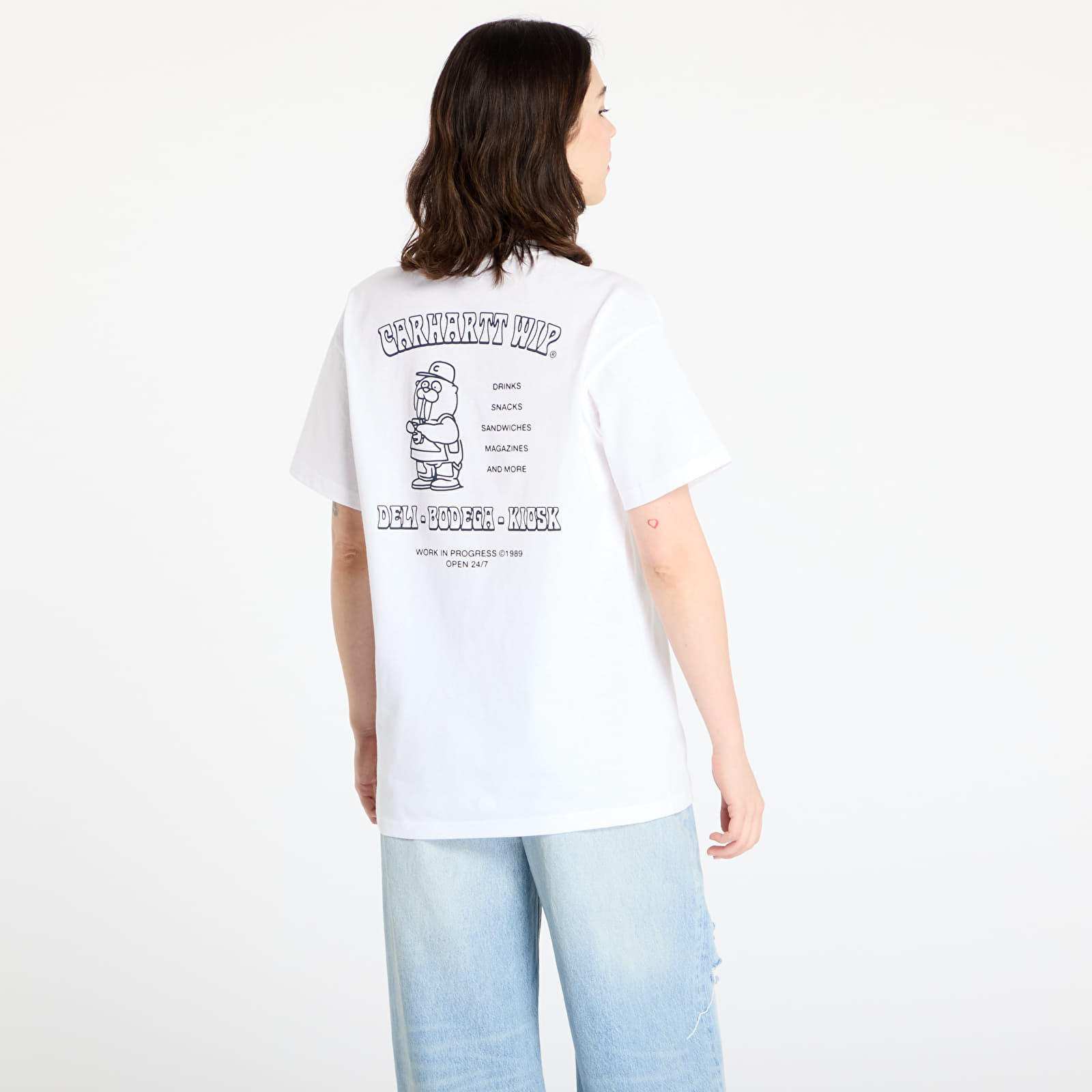 T-särgid Carhartt WIP Short Sleeve Sandwich T-Shirt UNISEX White