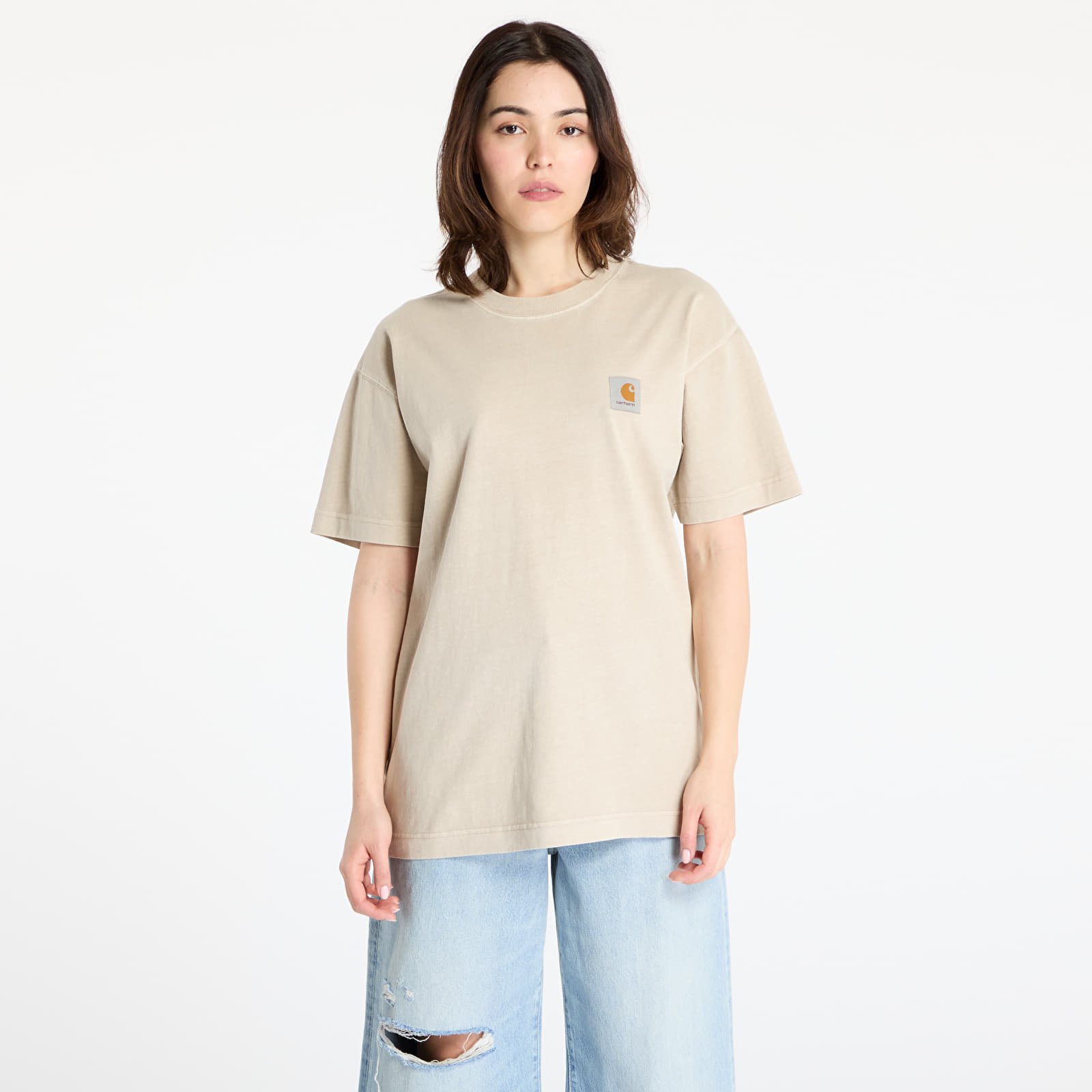 T-shirts Carhartt WIP Short Sleeve Nelson T-Shirt UNISEX Fleur De Sel Garment Dyed