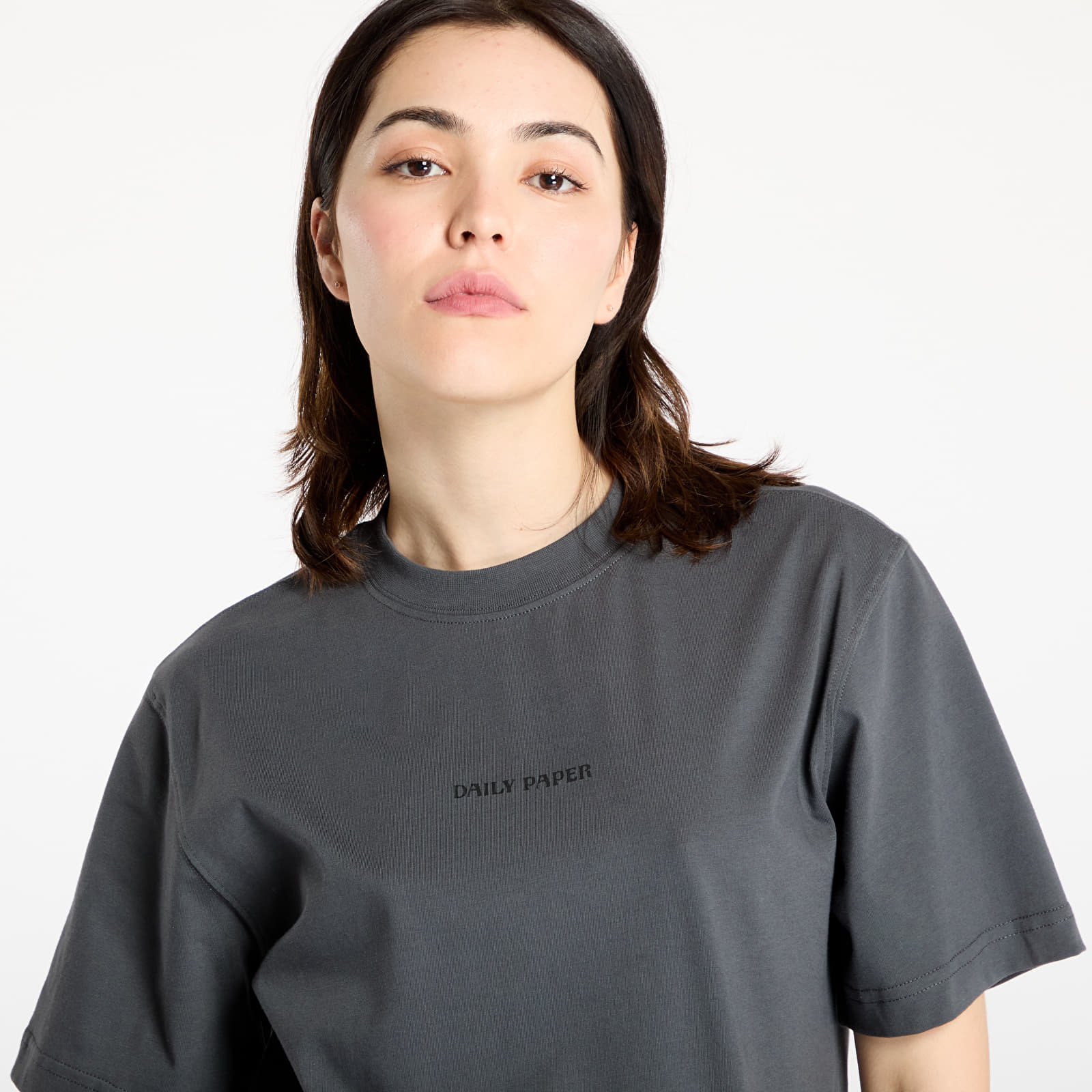 Pólók Daily Paper Tin Lid T-Shirt UNISEX Black Oyster
