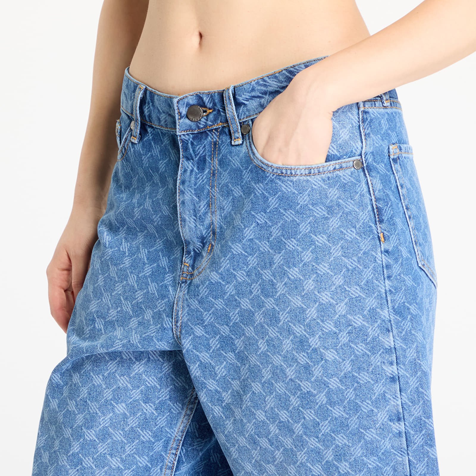 Šorti Daily Paper Monogram Denim Shorts Blue