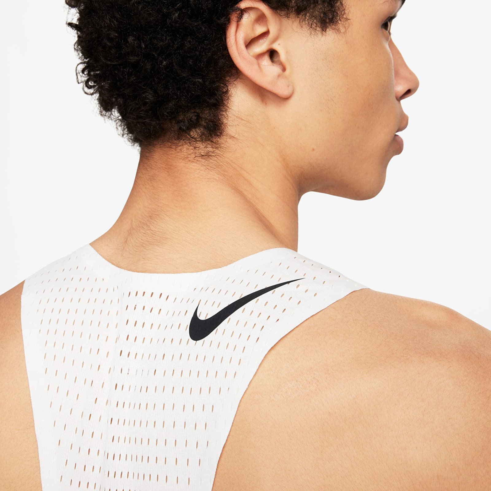 Vīriešu topi Nike AeroSwift Men's Dri-FIT ADV Running Singlet Summit White/ Black