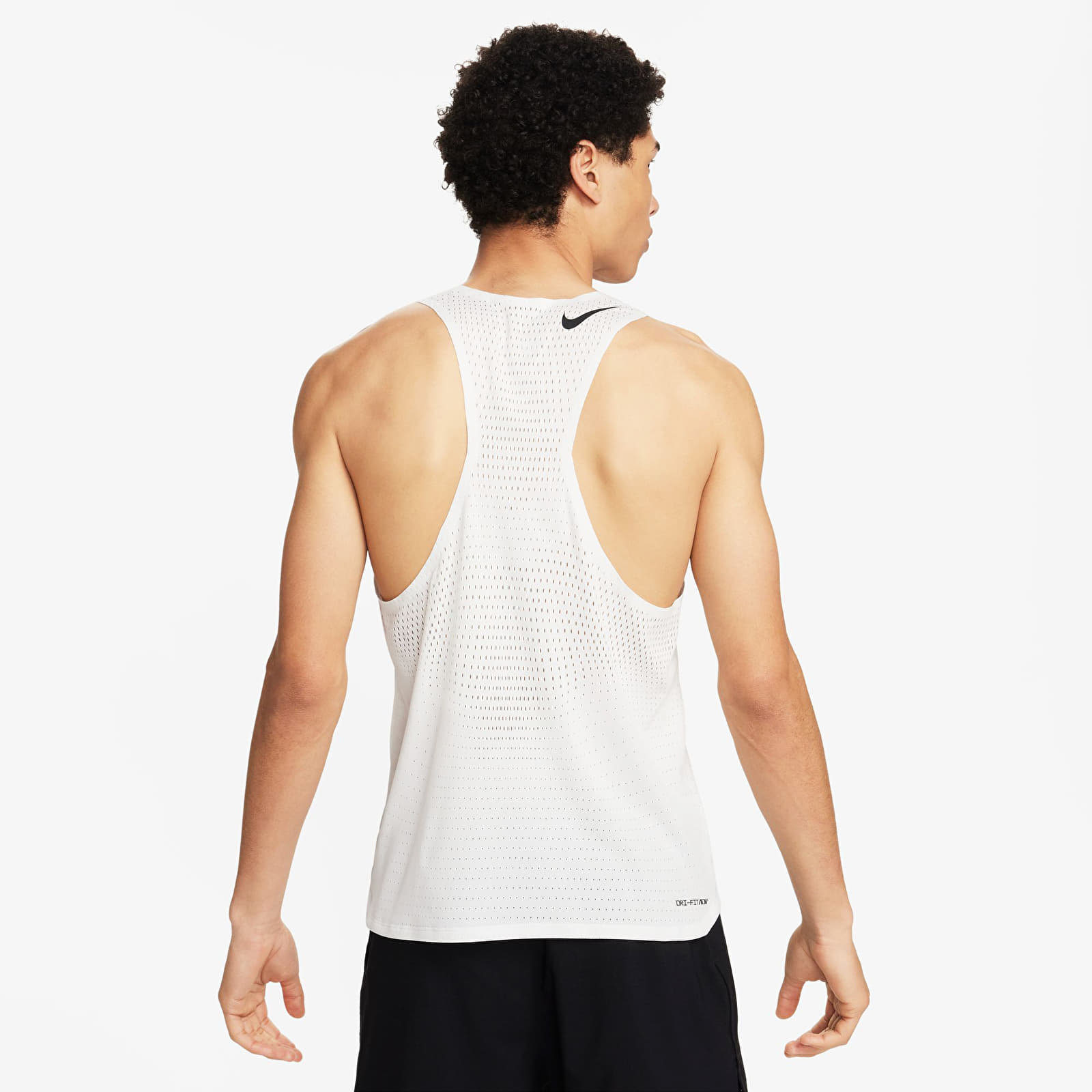 Vīriešu topi Nike AeroSwift Men's Dri-FIT ADV Running Singlet Summit White/ Black