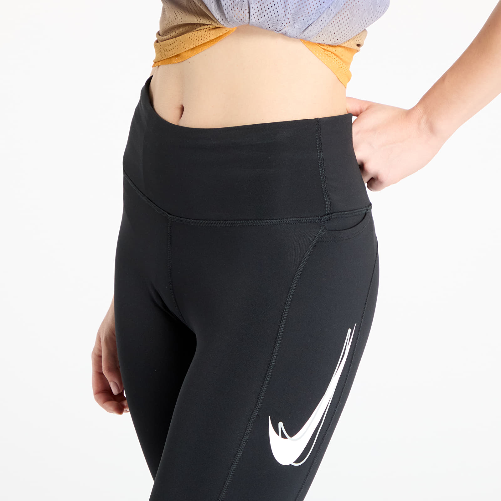 Leggings Nike Fast Women's Mid-Rise 7/8 Leggings Black