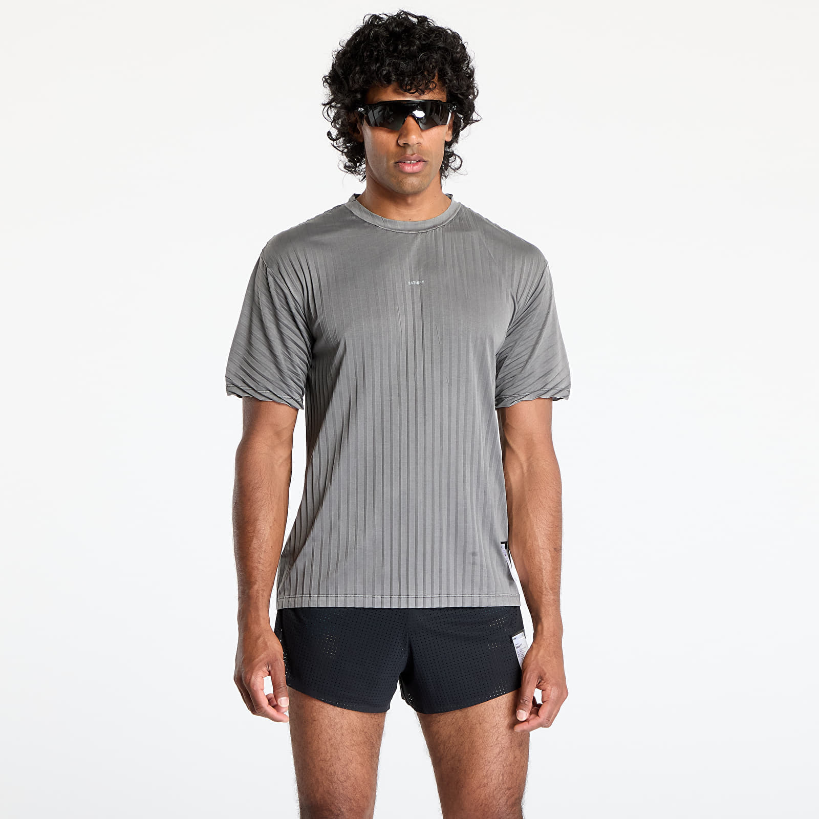 T-shirt Satisfy AuraLite Pleated T-Shirt UNISEX Mineral Graphite XL