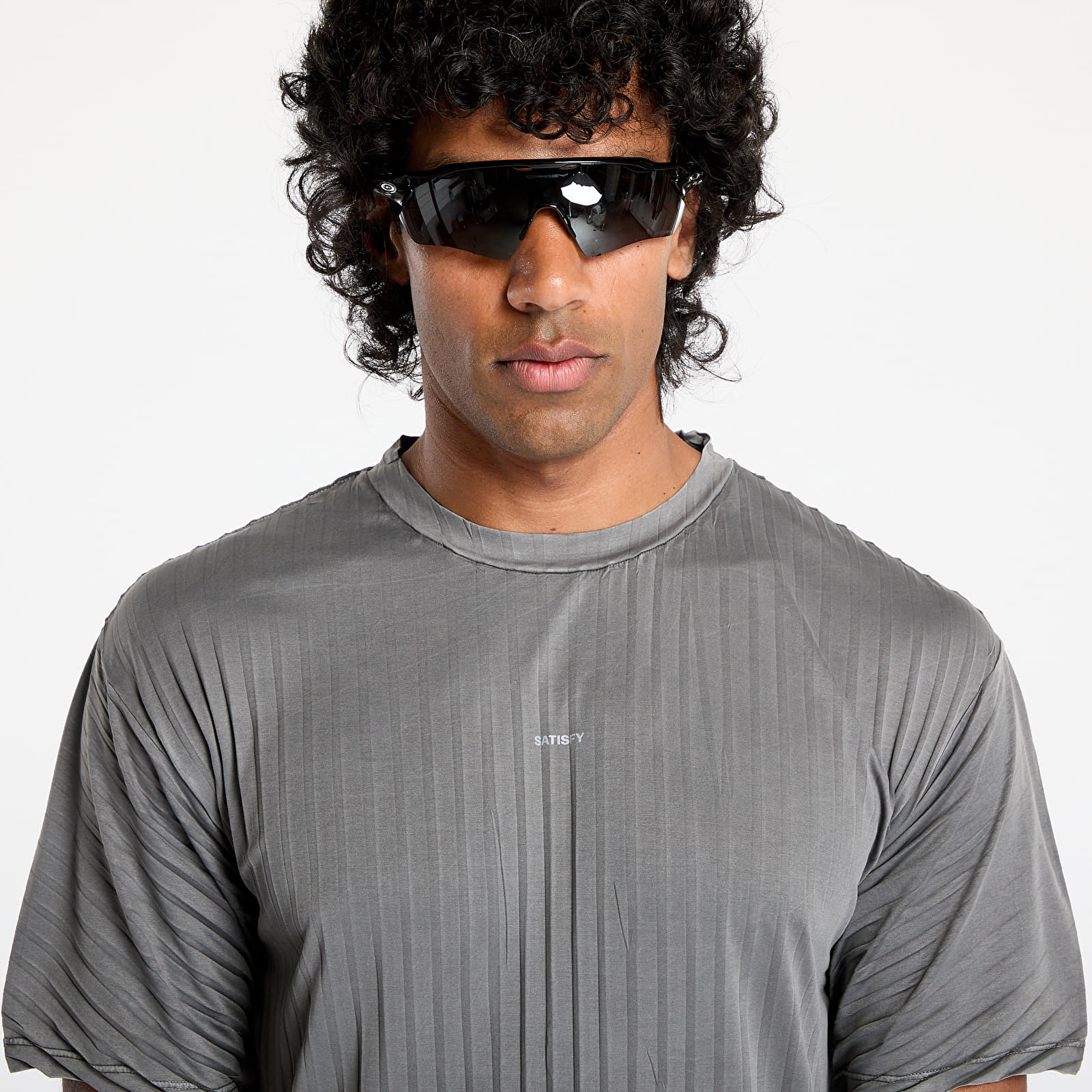 T-krekli Satisfy AuraLite Pleated T-Shirt UNISEX Mineral Graphite