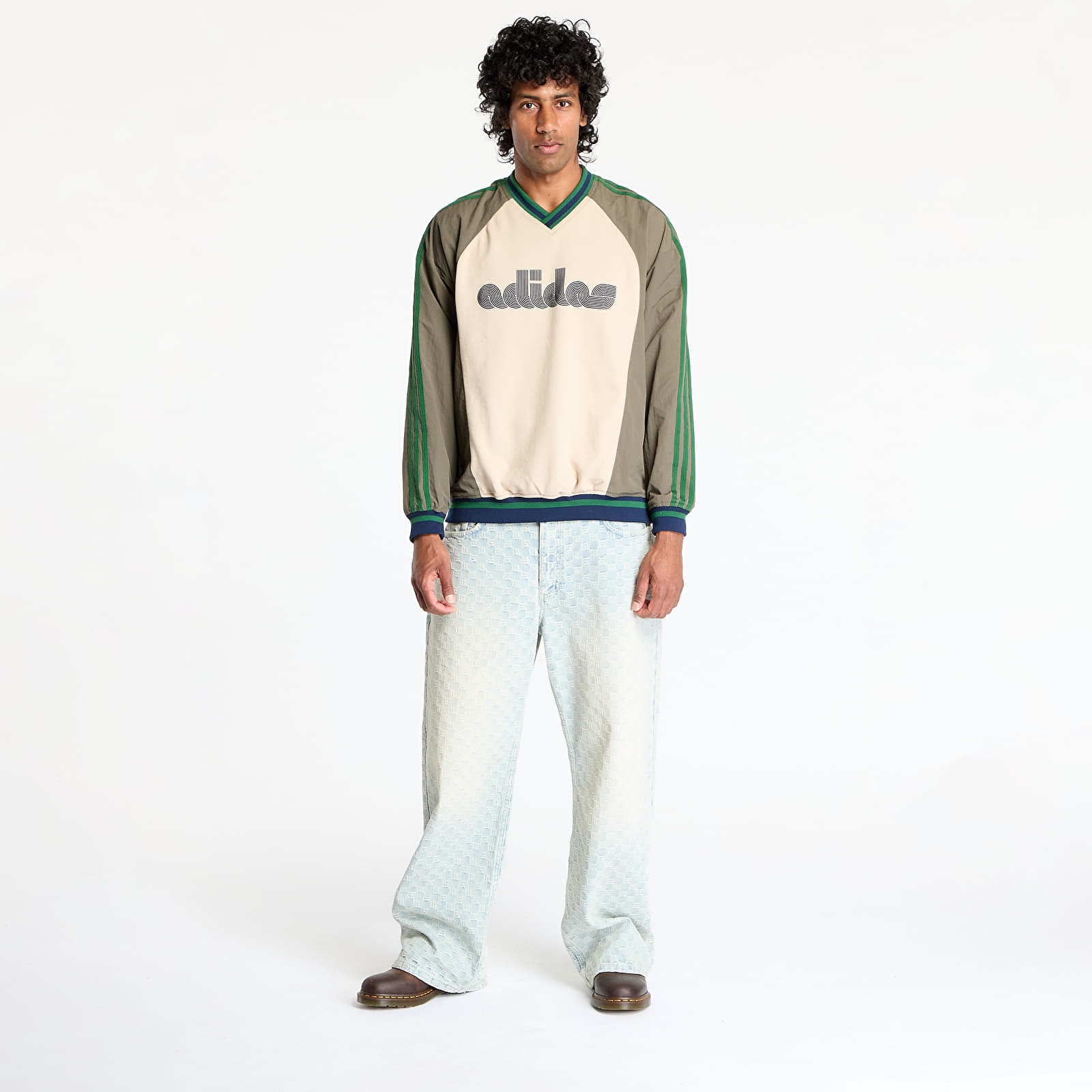 Mikinas ar kapuci un sporta krekli adidas x Brain Dead Crewneck Brown/ Branch