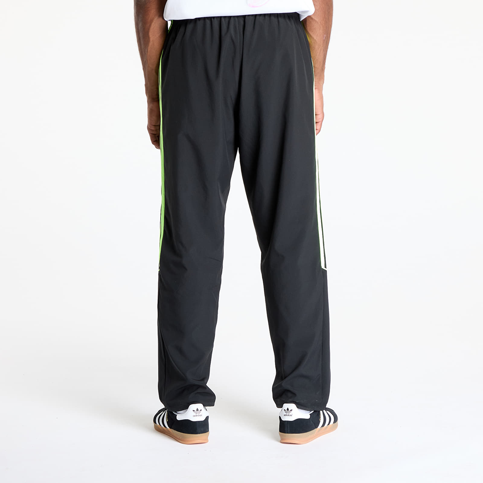 Men's trousers adidas Teamgeist Adicolor Track Tracksuit Bottoms Black/ Signal Green