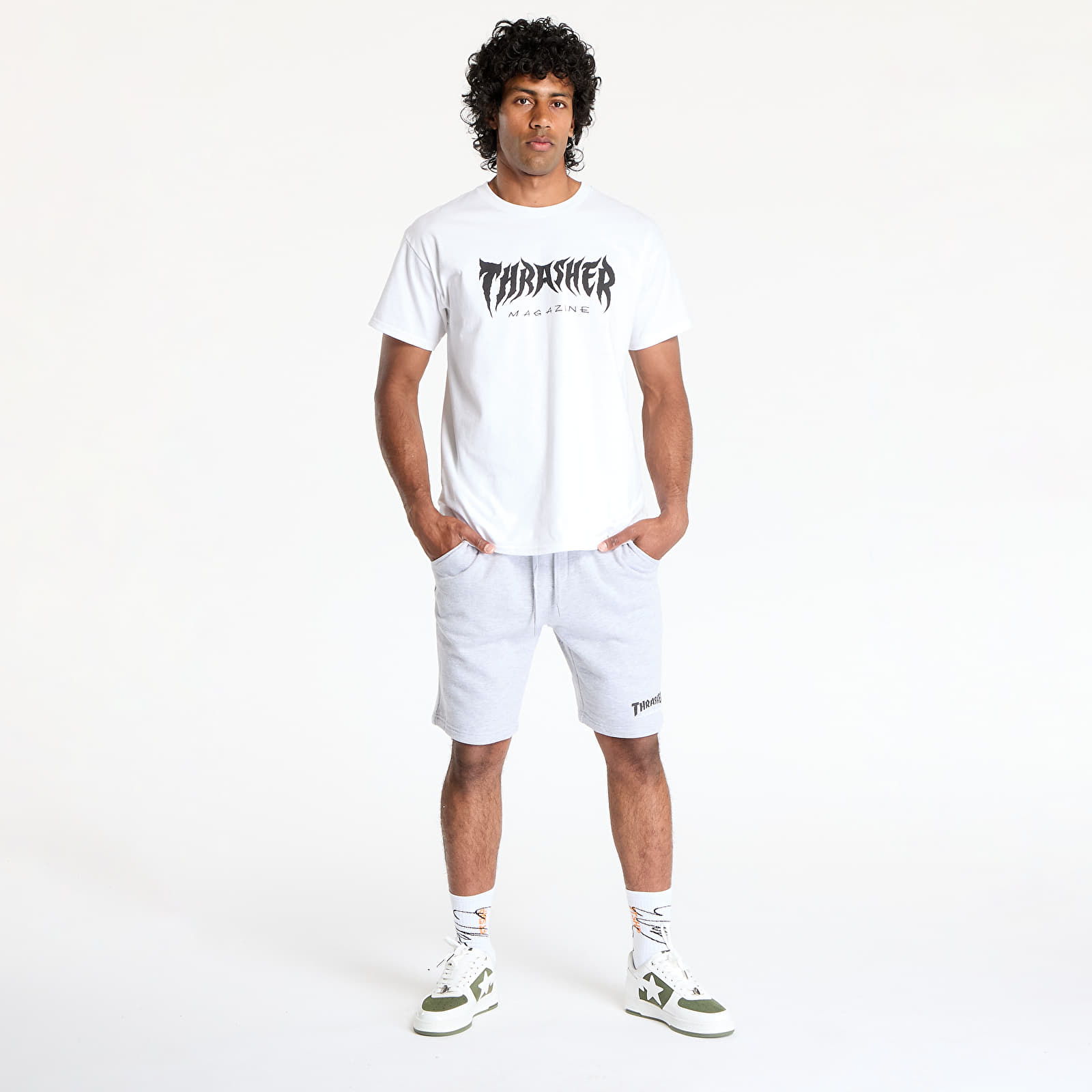 Rövidnadrágok Thrasher Mag Logo P.E. Shorts Grey