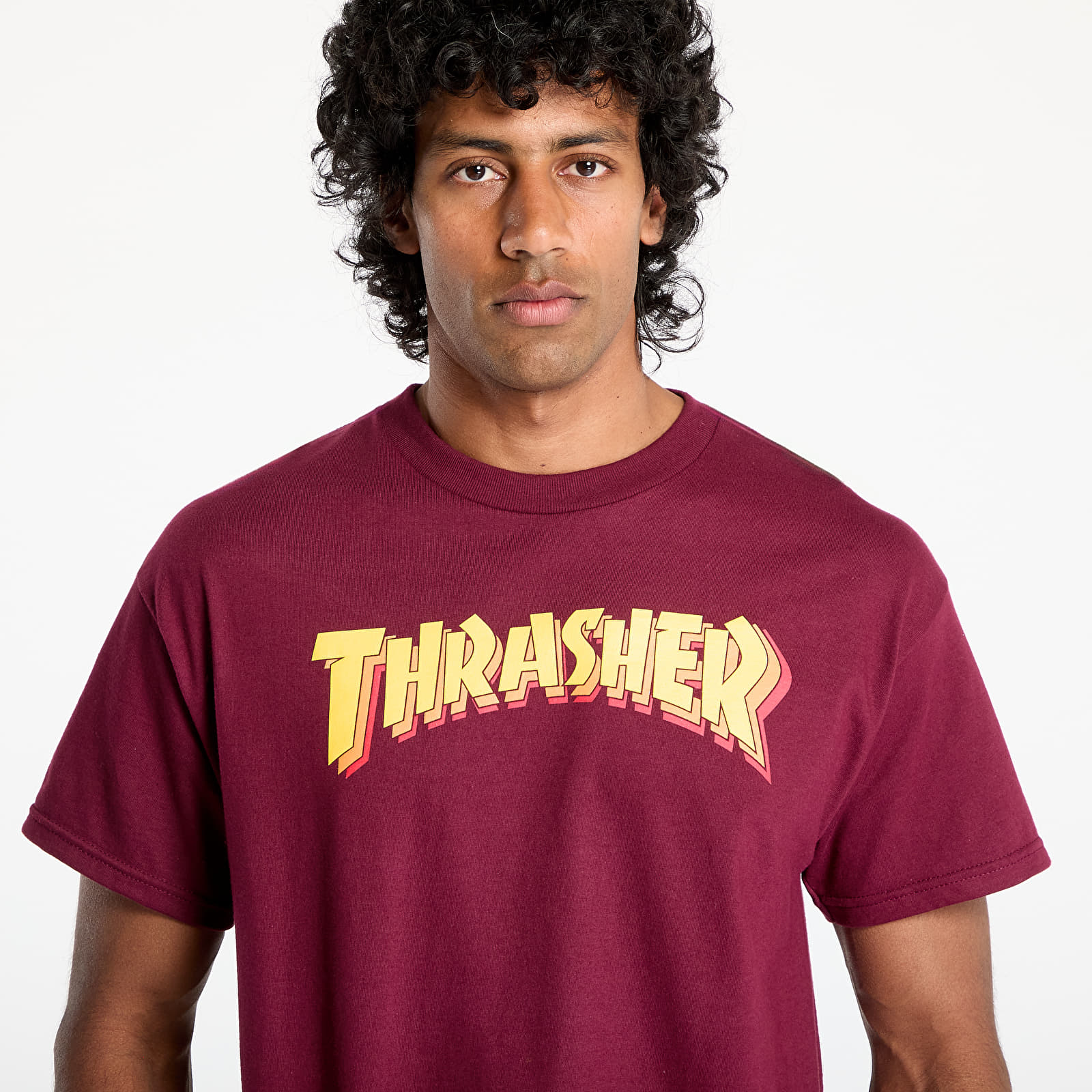 T-shirts Thrasher Stacked T-Shirt Maroon