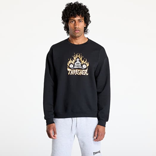 Thrasher Who Cares by Neckface Crewneck Black